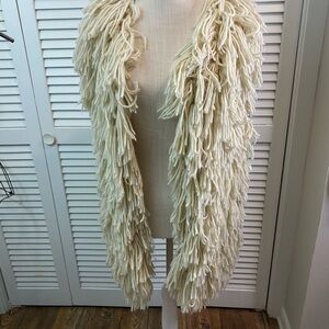 Elan size large string vest crochet boho hippy unique club stretch warm layer